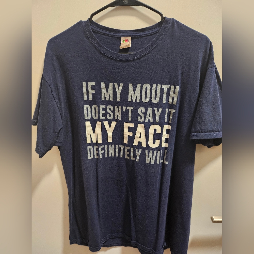 Navy Graphic T-Shirt with Bold Sassy Text